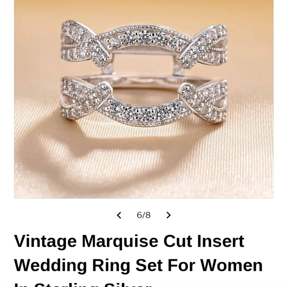 NWT Maxine halo ring enhancer insert size 8 925 sterling - Picture 12 of 12